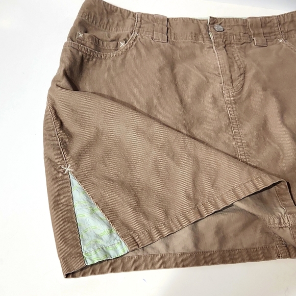 Horny Toad Corduroy Tan Cotton Casual Sport Skirt Size 6 - Picture 5 of 12